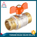 Factory Stock brass ball valve price TMOK Brand Size 1/2'' to 1'' BSP Thread Iron handles with pvc credit insurance support